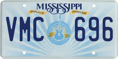 MS license plate VMC696