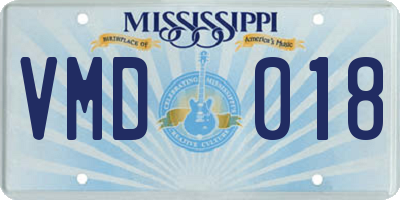 MS license plate VMD018