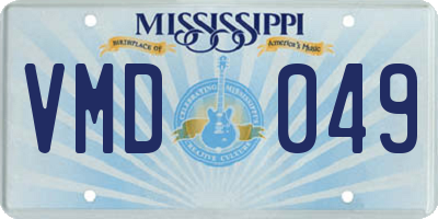 MS license plate VMD049