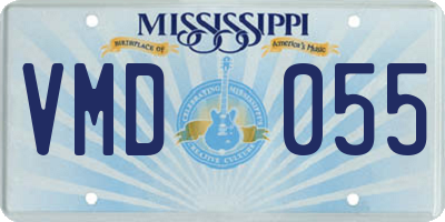 MS license plate VMD055