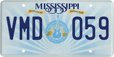 MS license plate VMD059