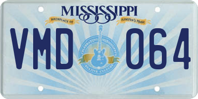MS license plate VMD064