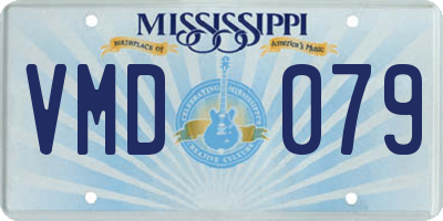 MS license plate VMD079