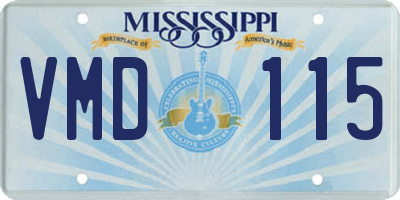 MS license plate VMD115