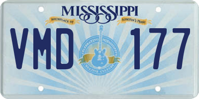 MS license plate VMD177