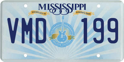 MS license plate VMD199