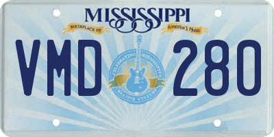 MS license plate VMD280