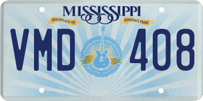 MS license plate VMD408