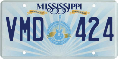 MS license plate VMD424