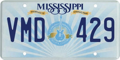 MS license plate VMD429