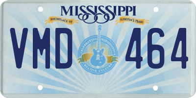 MS license plate VMD464