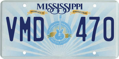 MS license plate VMD470