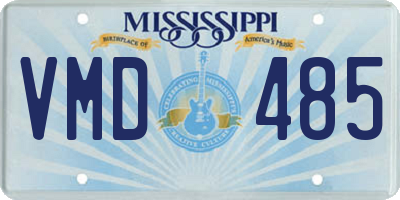 MS license plate VMD485