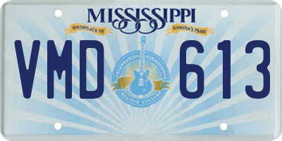 MS license plate VMD613
