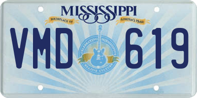 MS license plate VMD619