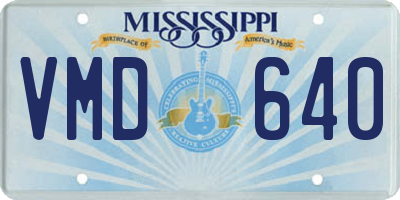 MS license plate VMD640