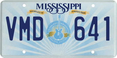 MS license plate VMD641