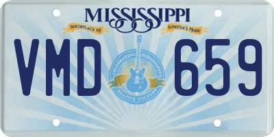 MS license plate VMD659