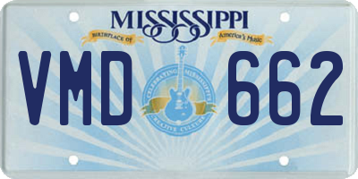 MS license plate VMD662