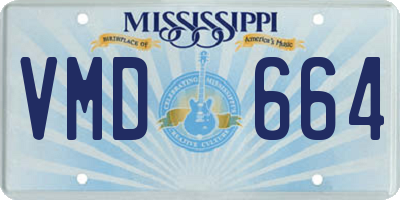 MS license plate VMD664