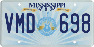 MS license plate VMD698