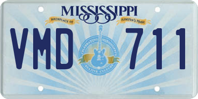 MS license plate VMD711