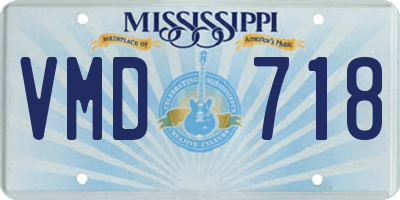MS license plate VMD718