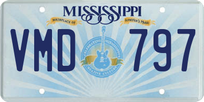 MS license plate VMD797