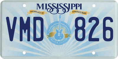 MS license plate VMD826