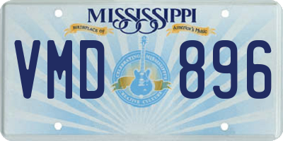 MS license plate VMD896