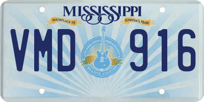 MS license plate VMD916