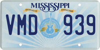 MS license plate VMD939