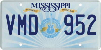MS license plate VMD952