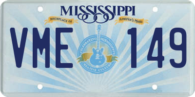 MS license plate VME149
