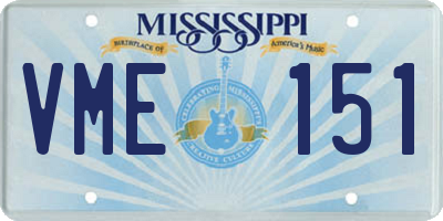 MS license plate VME151