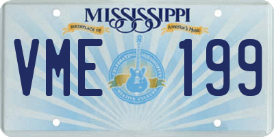 MS license plate VME199