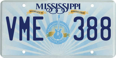 MS license plate VME388