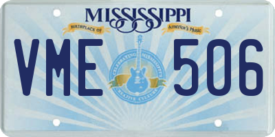 MS license plate VME506