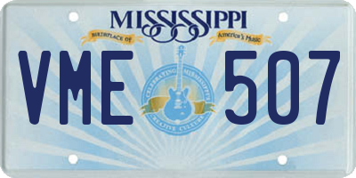 MS license plate VME507