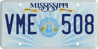 MS license plate VME508