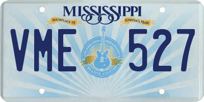 MS license plate VME527