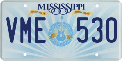 MS license plate VME530