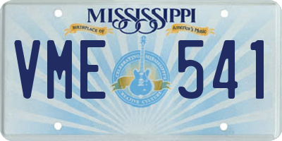 MS license plate VME541