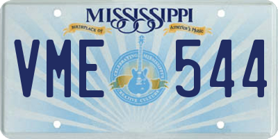 MS license plate VME544