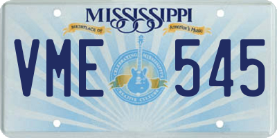 MS license plate VME545