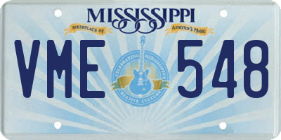 MS license plate VME548
