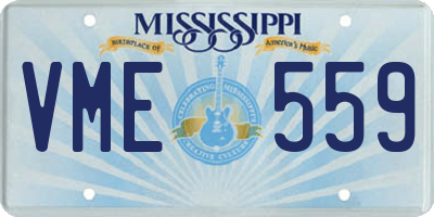 MS license plate VME559