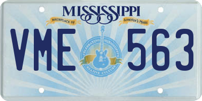 MS license plate VME563