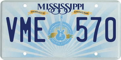 MS license plate VME570