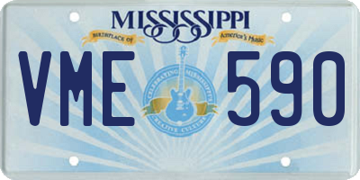 MS license plate VME590